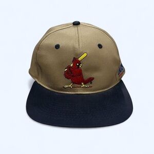 Busch STL Cardinals Beige Blue Adjustable Adult SnapBack Hat Cap